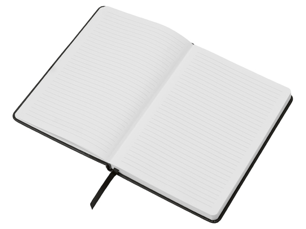 Подарочный набор "Tesla" с блокнотом А5, ручкой и пауэрбенком на 10 000 mAh, черный