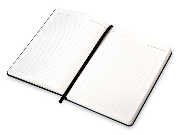 Бизнес-блокнот "С3" софт-тач с магнитом, твердая обложка, 128 листов, черный