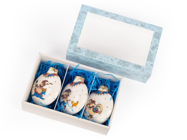 Набор новогодних шаров, 3 шт.