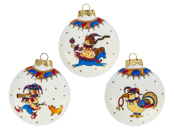 Набор новогодних шаров, 3 шт.