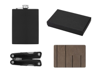 Набор с мультитулом и фляжкой "Путешественник 2.0.", черный