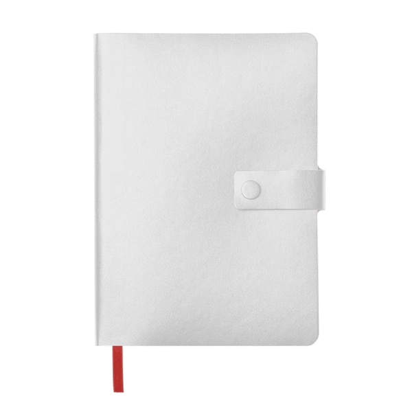 Ежедневник недатированный Stellar, А5, белый, кремовый блок  в линейку, с зеленым обрезом