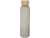 Lume бутылка из матового содово-известкового стекла объемом 500 мл с бамбуковой крышкой - Серый