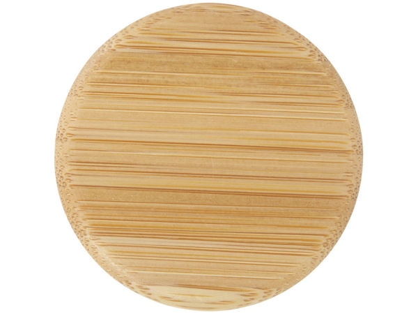 Lume бутылка из матового содово-известкового стекла объемом 500 мл с бамбуковой крышкой - Серый