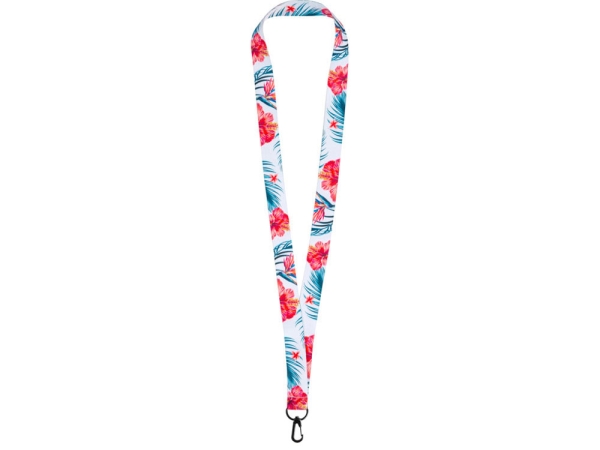 Ланъярд 2 см под сублимацию с трендовым карабином, черный