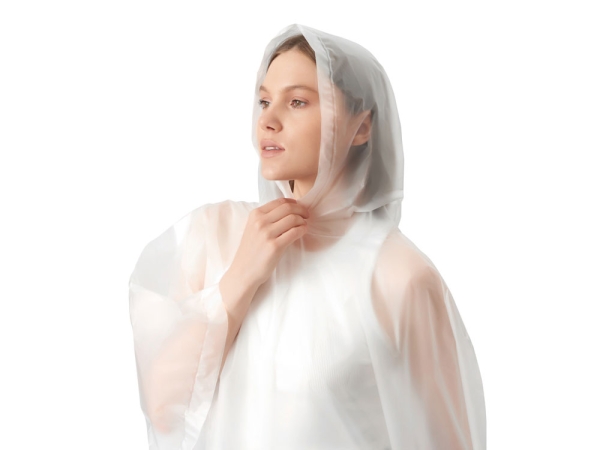 Пончо «Hawaii» c чехлом унисекс, белый