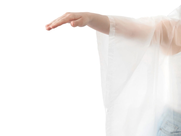 Пончо «Hawaii» c чехлом унисекс, белый