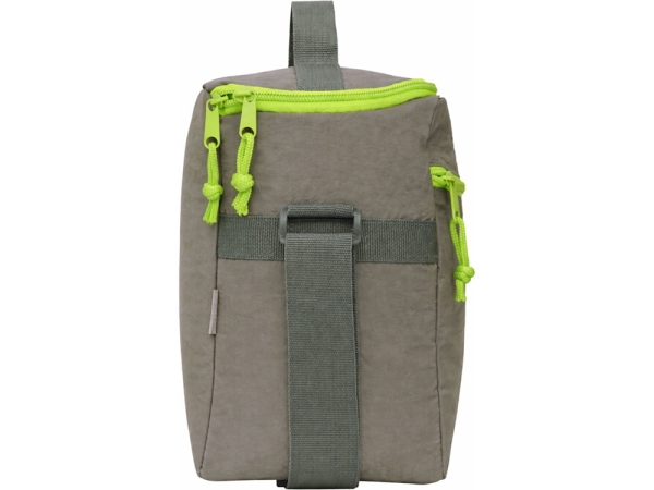Изотермическая сумка-холодильник "Neo Classic" c контрастной молнией, серый/зеленое яблоко