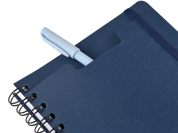 Ежедневник недатированный на гребне А5 "Pragmatic", темно-синий