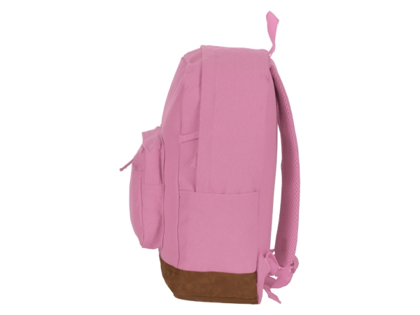 Рюкзак Shammy с эко-замшей для ноутбука 15", пыльно-розовый