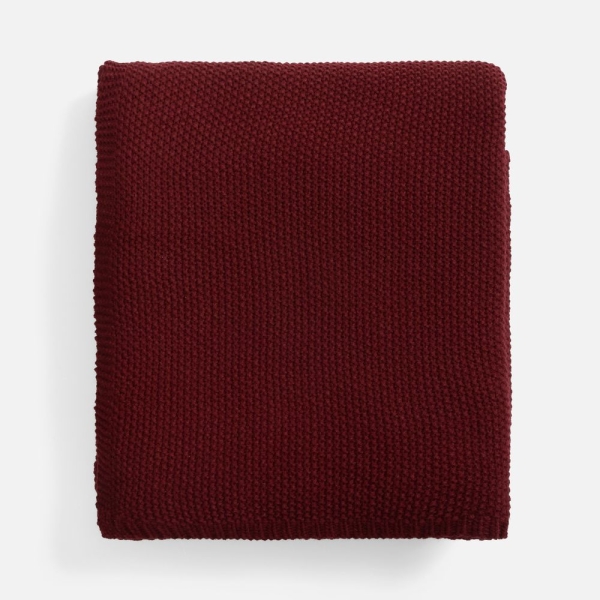 Плед Longview, темно-красный (винный)