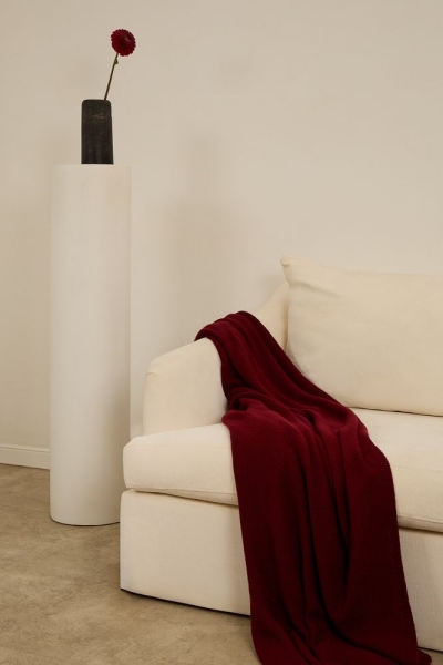 Плед Longview, темно-красный (винный)