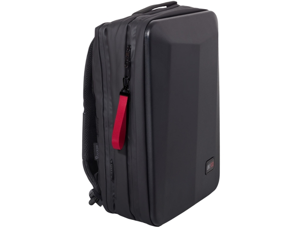 Ремувка с черным карабином "Summit", 2 см, красный/черный