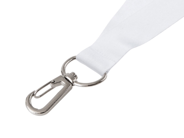 Ланъярд 2 см под сублимацию с трендовым карабином, серебристый