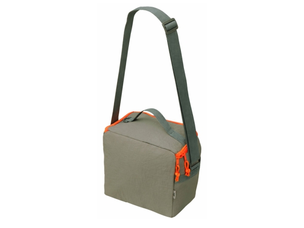 Изотермическая сумка-холодильник "Neo Classic" c контрастной молнией, серый/оранжевый