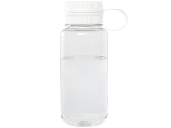 Спортивная бутылка Ryder из переработанного ПЭТ-пластика объемом 900 мл с многофункциональной крышкой, сертифицированная RCS - Белый