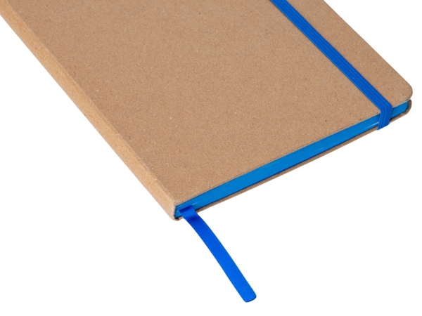 Блокнот A5 "Sevilia Color", твердая обложка из крафта, 80 листов, цветной срез и форзац, натуральный/синий