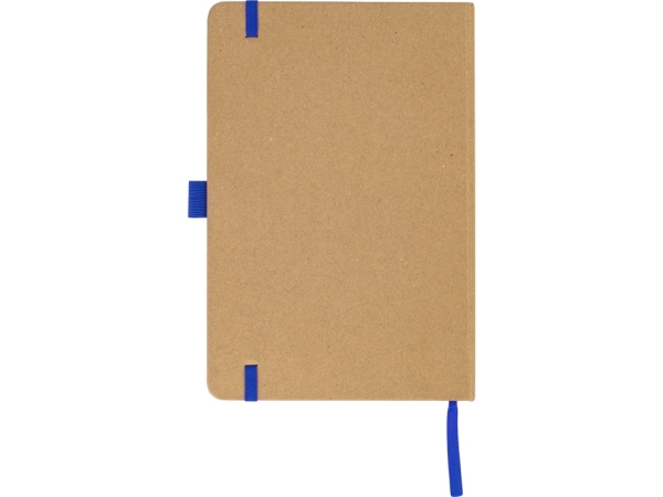 Блокнот A5 "Sevilia Color", твердая обложка из крафта, 80 листов, цветной срез и форзац, натуральный/синий