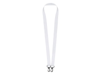 Ланъярд 2 см под сублимацию с 2-мя карабинами, черный