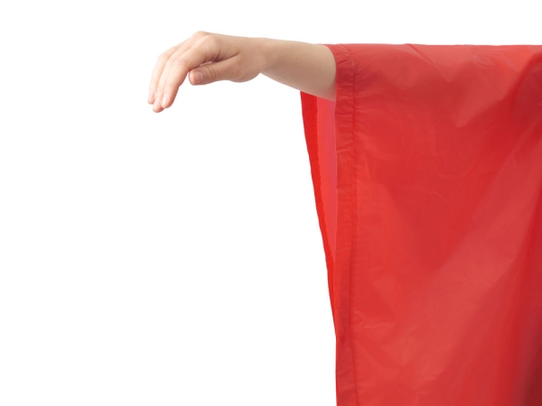 Пончо «Hawaii» c чехлом унисекс, красный