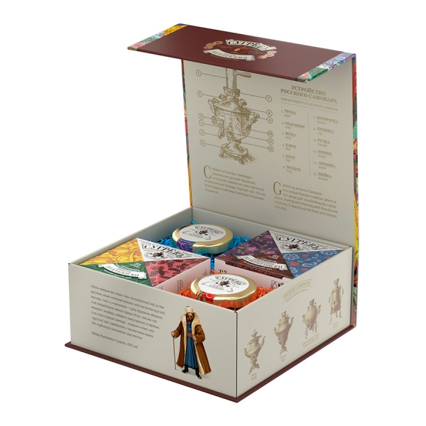 Коллекция подарочная Сугревъ: 2 вида чая и 2 вида варенья.