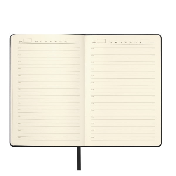 Ежедневник Молто (Molto) недатированный, черный (без упаковки, без стикера)