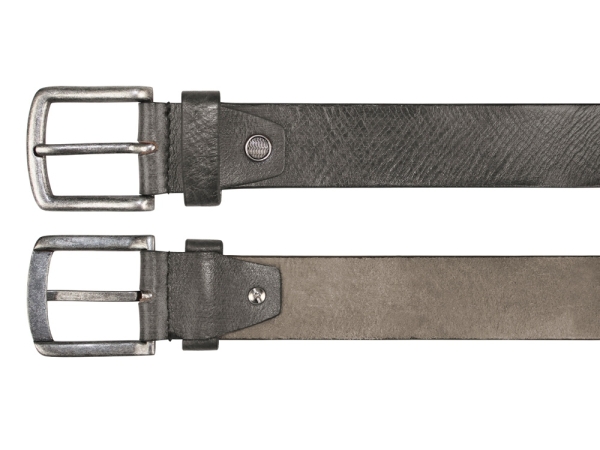 Ремень KLONDIKE Creek, односторонний, натуральная воловья кожа, цвет серый, 100 х 4 см