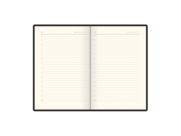 Ежедневник недатированный А5 "Boston", темно-синий (желтый обрез)