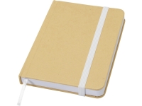 Reed блокнот формата А6 из переработанного материала в твердой обложке с простыми страницами - Белый Reed блокнот формата А6 из переработанного материала в твердой обложке с простыми страницами - Белый