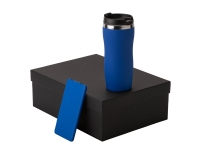 Подарочный набор c вакуумной термокружкой и повербанком С1, синий Подарочный набор c вакуумной термокружкой и повербанком С1, синий