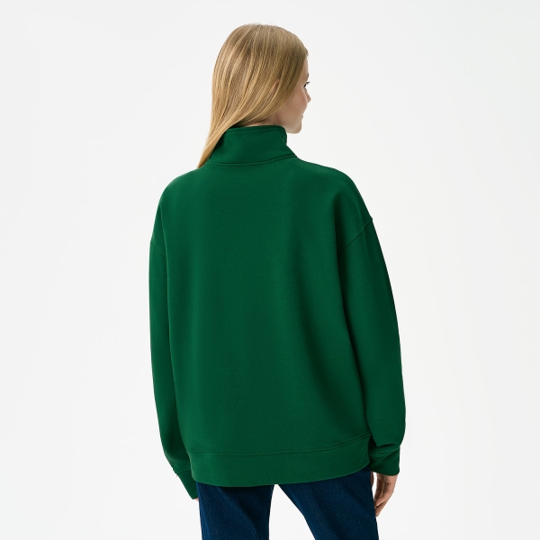 Толстовка на молнии унисекс Флоу (Flow), зеленая