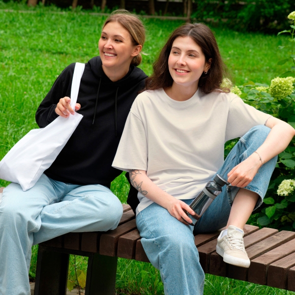 Футболка унисекс RUST, 240 гр., белая (теплый тон), размер L