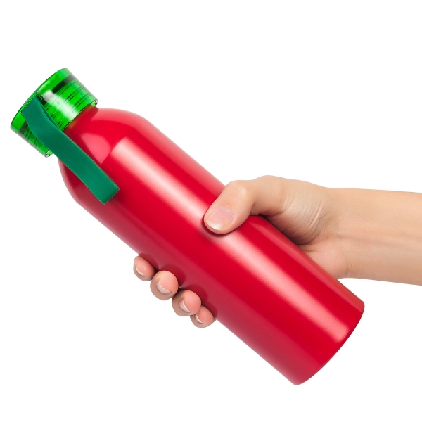 Бутылка для воды VIKING RED 650мл. Красная с салатовой крышкой 6144.15