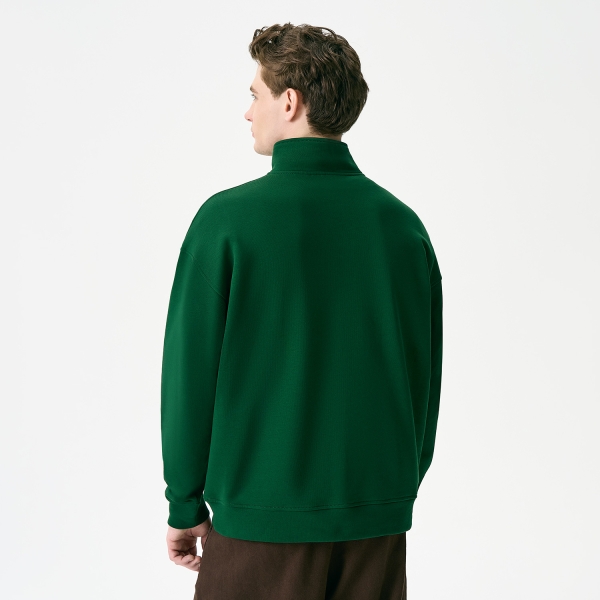 Толстовка на молнии унисекс Флоу (Flow), зеленая, размер XS/S