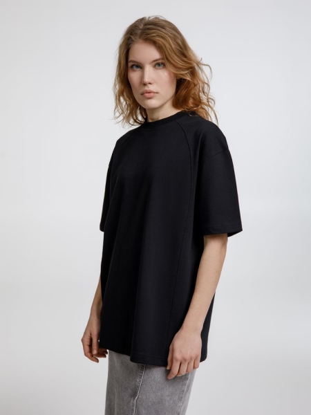 Футболка оверсайз унисекс Sideline, черная