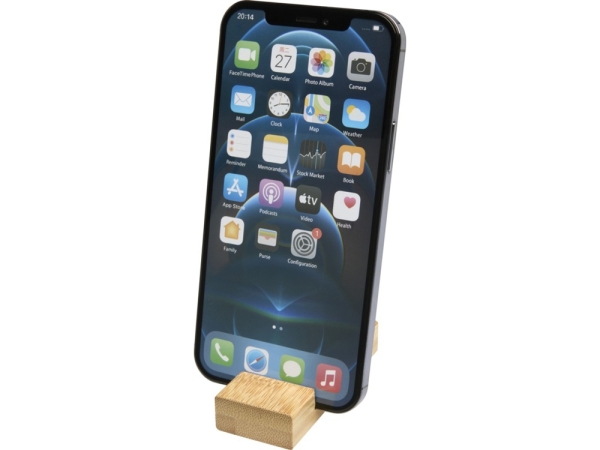 Bosona бамбуковый держатель для мобильного телефона с брелком, натуральный