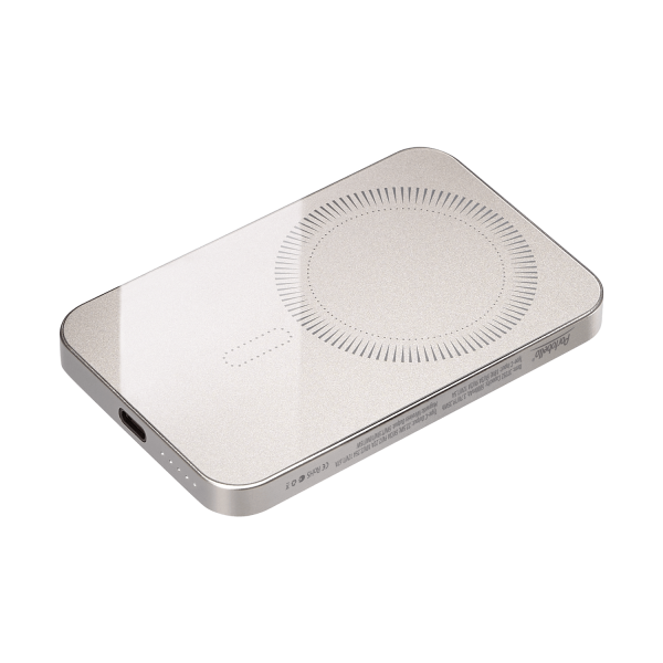 Внешний аккумулятор Artex PD 5000mAh с функцией беспроводной зарядки 15W, титановый