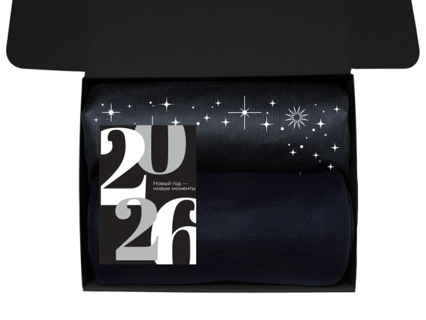 Подарочный набор с пледом, увлажнителем и кружкой, синий