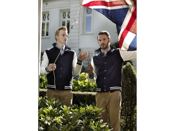 Толстовка Varsity, темно-синий/натуральный белый