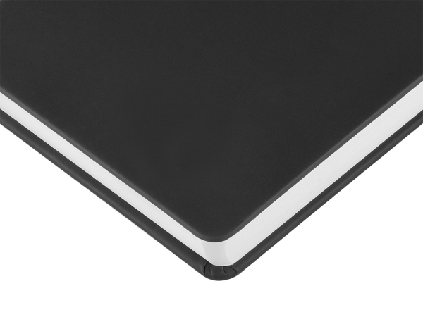 Ежедневник с каменной бумагой недатированный А5 "Carrara", черный