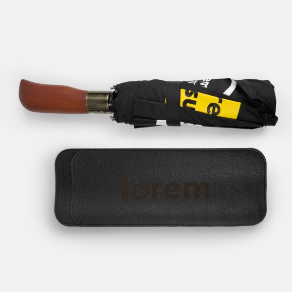 Зонт складной Cloudburst в подарочной упаковке, бежевый