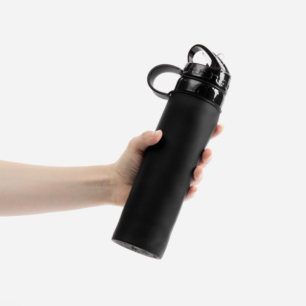 Складная бутылка для воды Langfossen, черная