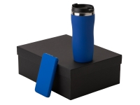 Подарочный набор c вакуумной термокружкой и повербанком С2, синий Подарочный набор c вакуумной термокружкой и повербанком С2, синий