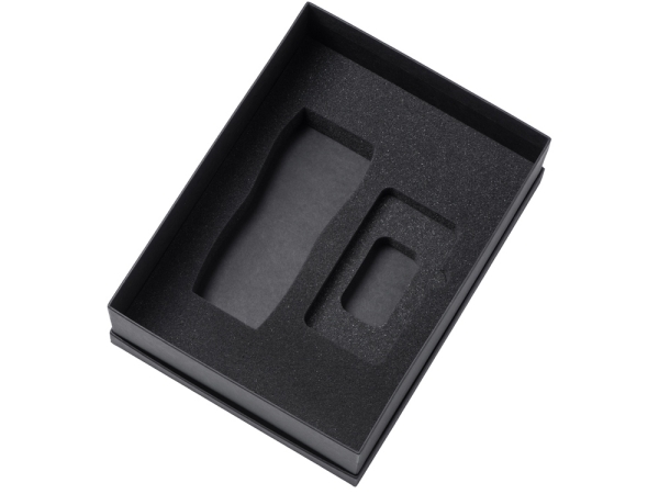 Подарочный набор c вакуумной термокружкой и повербанком С2, синий