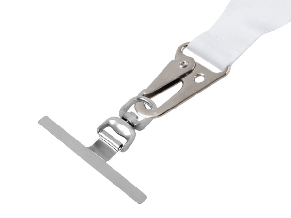 Ланъярд 2,5 см под сублимацию с большим карабином, замком обрыва и металлическим держателем для телефона