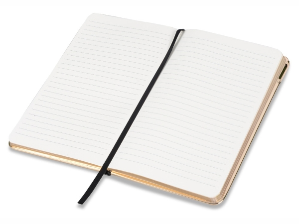 Блокнот "Golden Rim", черный/золотистый. Lettertone