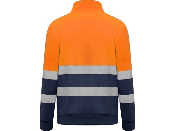 Свитшот ворот на молнии "Spica", нэйви/неоновый оранжевый