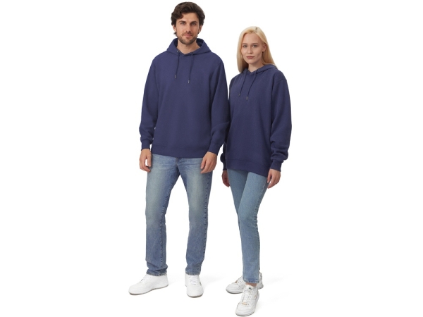 Толстовка с капюшоном оверсайз «Lisbon» унисекс, темно-синий