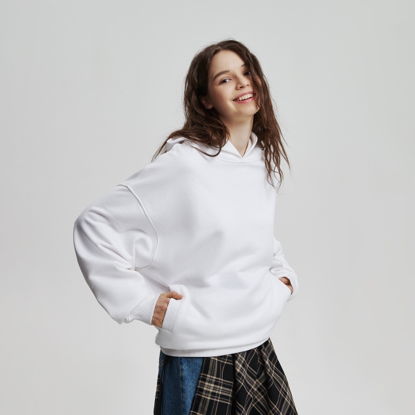 Худи оверсайз унисекс Фьюжн (Fusion), белый, размер 2XS