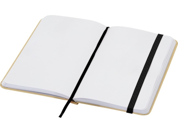 Reed блокнот формата А6 из переработанного материала в твердой обложке с простыми страницами - сплошной черный